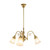 Victoriana 3 Light Bell Frosted Glass Rod Pendant - Brass-1