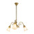 Victoriana 3 Light Bell Frosted Glass Rod Pendant - Brass-2