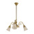 Victoriana 3 Light Bell Frosted Glass Rod Pendant - Brass-4