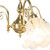 Victoriana 3 Light Etched Flower Glass Rod Pendant - Brass-5