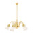Victoriana 5 Light Bell Clear Glass Rod Pendant - Brass-4