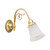 Victoriana Bell Frosted Glass Solo Wall Light - Brass