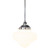 Derby Matt Opal Glass Rod Pendant - Chrome-1