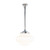 Derby Matt Opal Glass Rod Pendant - Chrome-2