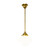 Derby Matt Opal Glass Rod Pendant - Polished Brass-3