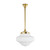 Derby Matt Opal Glass Rod Pendant - Polished Brass-4