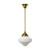 Derby Matt Opal Glass Rod Pendant - Polished Brass-5