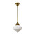 Derby Matt Opal Glass Rod Pendant - Polished Brass-7