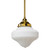 Derby Matt Opal Glass Rod Pendant - Polished Brass-8
