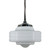 Detroit Gloss Opal Glass Rod Pendant - Chrome