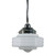 Detroit Gloss Opal Glass Rod Pendant - Chrome-1