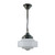 Detroit Gloss Opal Glass Rod Pendant - Chrome-3
