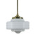 Detroit Gloss Opal Glass Rod Pendant - Polished Brass