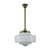 Detroit Gloss Opal Glass Rod Pendant - Polished Brass-2