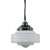 Detroit Matt Opal Glass Rod Pendant - Chrome-1