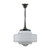 Detroit Matt Opal Glass Rod Pendant - Chrome-2