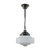 Detroit Matt Opal Glass Rod Pendant - Chrome-3