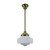 Detroit Matt Opal Glass Rod Pendant - Polished Brass-3