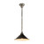 Edwardian Chrome Metal Cone Rod Pendant - Black-3