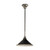 Edwardian Chrome Metal Cone Rod Pendant - Black-5
