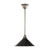 Edwardian Chrome Metal Cone Rod Pendant - Black-7