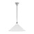 Edwardian Chrome Metal Cone Rod Pendant - White-2