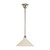Edwardian Chrome Metal Cone Rod Pendant - White-3