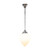 Empire Matt Opal Glass Rod Pendant - Chrome-3