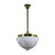 Empire Matt Opal Glass Rod Pendant - Polished Brass-2