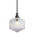 Jefferson Clear Glass Rod Pendant Light - Matt Black