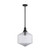 Jefferson Clear Glass Rod Pendant Light - Matt Black-2