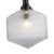 Jefferson Clear Glass Rod Pendant Light - Matt Black-4