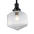Jefferson Clear Glass Rod Pendant Light - Matt Black-5