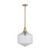 Jefferson Clear Glass Rod Pendant Light - Satin Brass-2