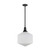 Jefferson Opal Glass Rod Pendant Light - Matt Black-2