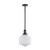 Jefferson Opal Glass Rod Pendant Light - Matt Black-3