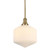 Jefferson Opal Glass Rod Pendant Light - Satin Brass