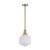 Jefferson Opal Glass Rod Pendant Light - Satin Brass-3