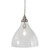 Keys Clear Glass Chain Pendant Light - Brushed Nickel