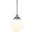 Premier Matt Opal Glass Rod Pendant - Chrome-1