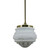 Premier Matt Opal Glass Rod Pendant - Polished Brass