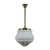 Premier Matt Opal Glass Rod Pendant - Polished Brass-2
