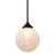 Sheffield Round Frost-Etched Glass Rod Pendant - Patina