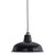 Warehouse Chrome Metal Black Dome Cord Pendant-1