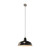 Warehouse Chrome Metal Black Dome Cord Pendant-2