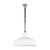 Warehouse Chrome Metal White Dome Rod Pendant-4