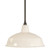 Warehouse Patina Metal White Dome Rod Pendant