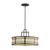 Fusion Grecian Bronze Geometric Drum Chandelier-1