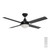 Cairns 48 DC Ceiling Fan with B22 Light - Black