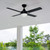 Cairns 48 DC Ceiling Fan with B22 Light - Black-1